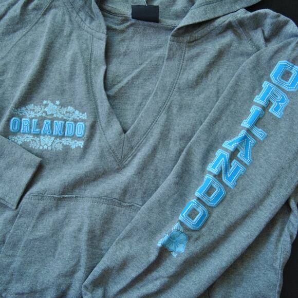 Orlando, FL U.S. Apparel Gray w/ Blue V-Neck Hoodie X-Large (NWT) - Picture 6 of 8
